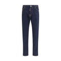 Dsquared² Blue Cotton Straight-Leg Jeans