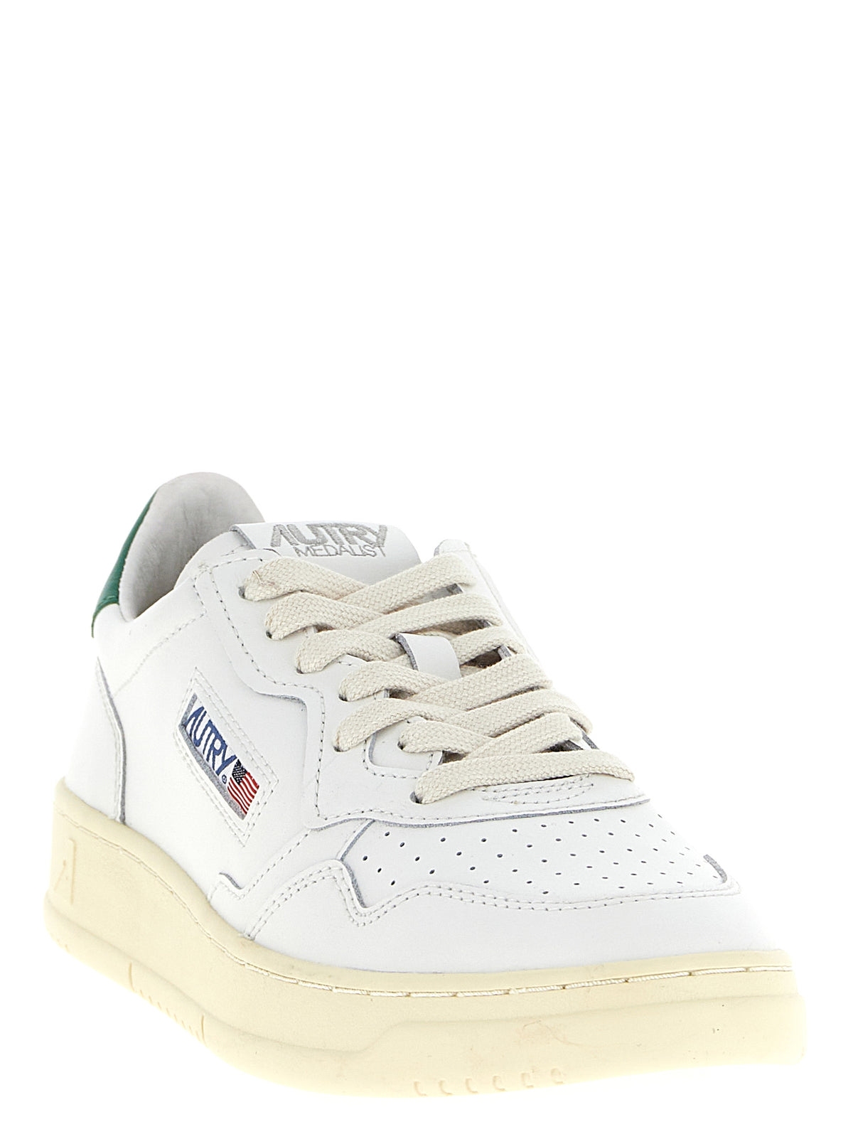 Autry Bicolor Goatskin Low Top Sneakers