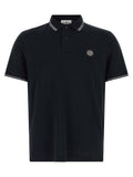 Stone Island Blue Cotton Polo Shirt