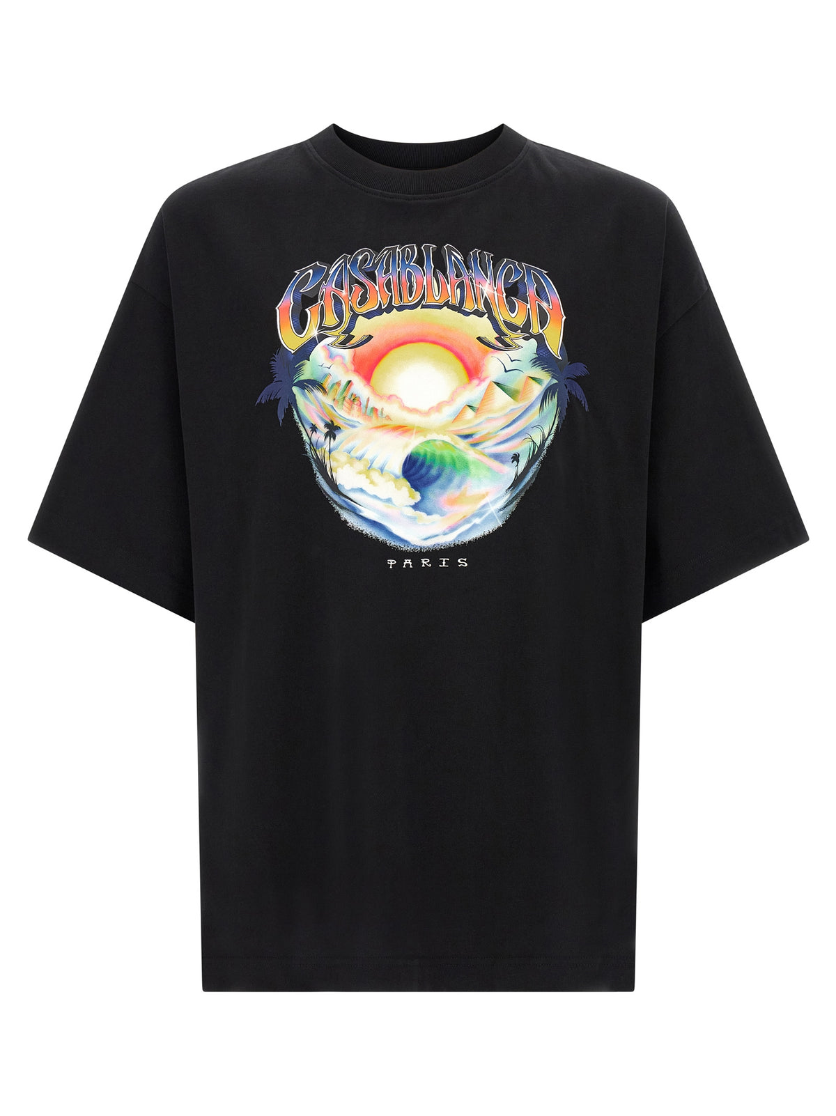 Casablanca Black Organic Cotton T-Shirt
