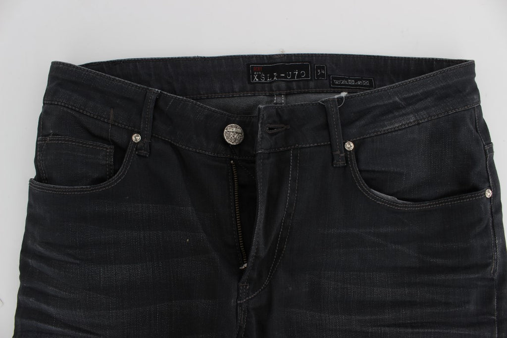 Acht Gray Cotton Stretch Slim Fit Jeans