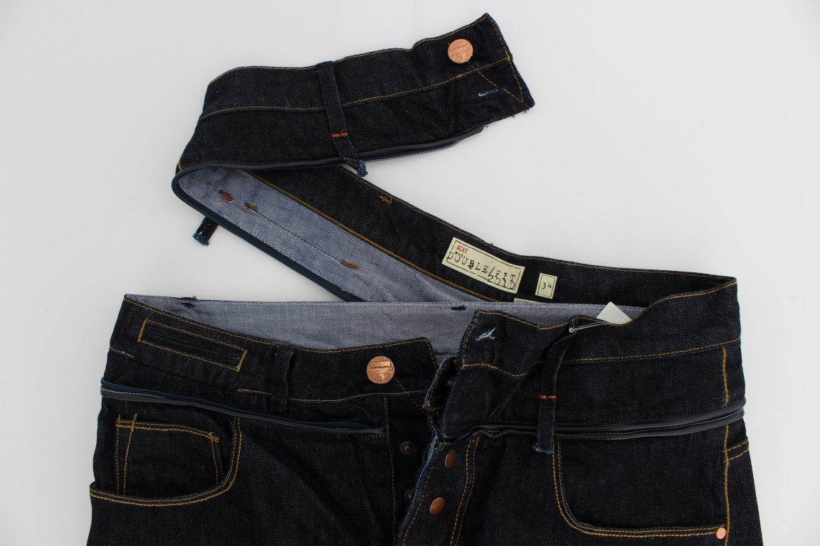 Acht Blue Cotton Regular Straight Fit Jeans