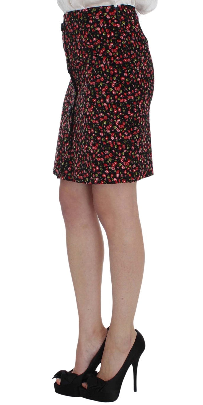BENCIVENGA Black Multicolor Floral Suit