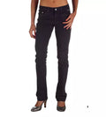 Ungaro Fever Blue Cotton Women's Regular Fit Jean
