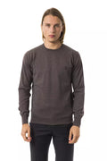 Uominitaliani Gray Merino Wool Men Sweater