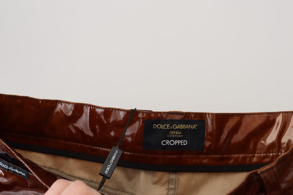 Dolce & Gabbana Multicolor Shining Slim Fit Men Denim Jeans
