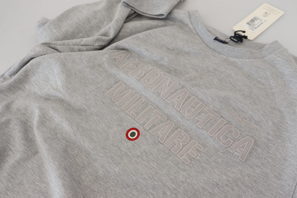 Aeronautica Militare Gray Men Pullover Sweatshirt Sweater