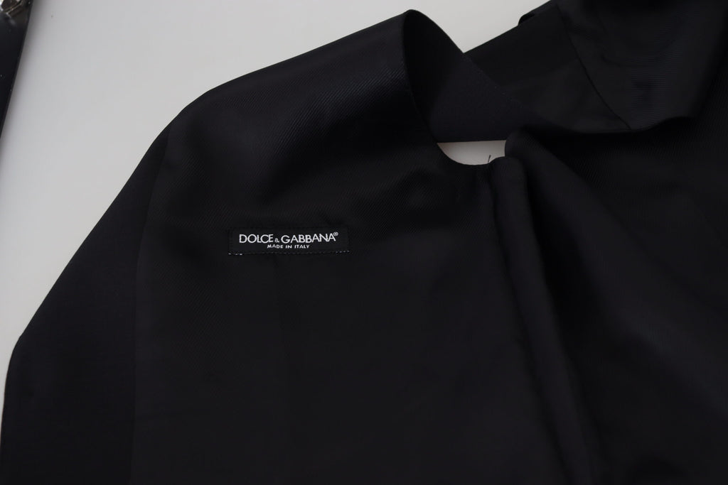 Dolce & Gabbana Dark Gray Virgin Wool Waistcoat Formal Vest