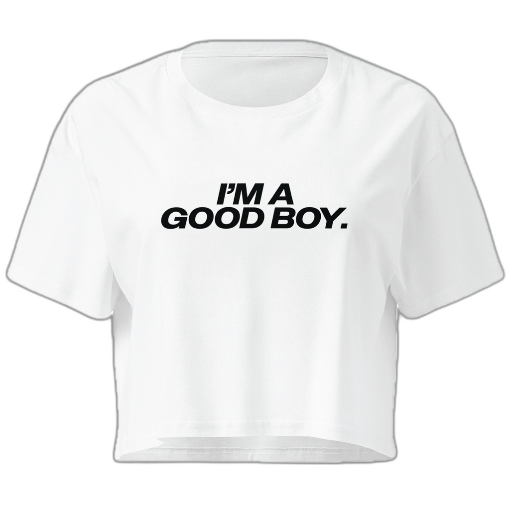 I'm A Good Boy Crop Top Crop Top (Women's Cut - Size Up)