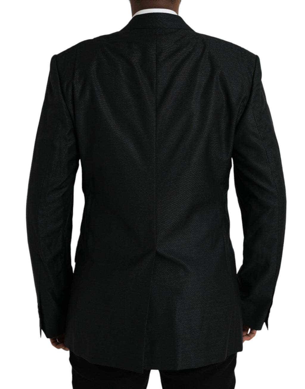 Dolce & Gabbana Dark Gray Wool Notch SingleBreasted Coat Blazer