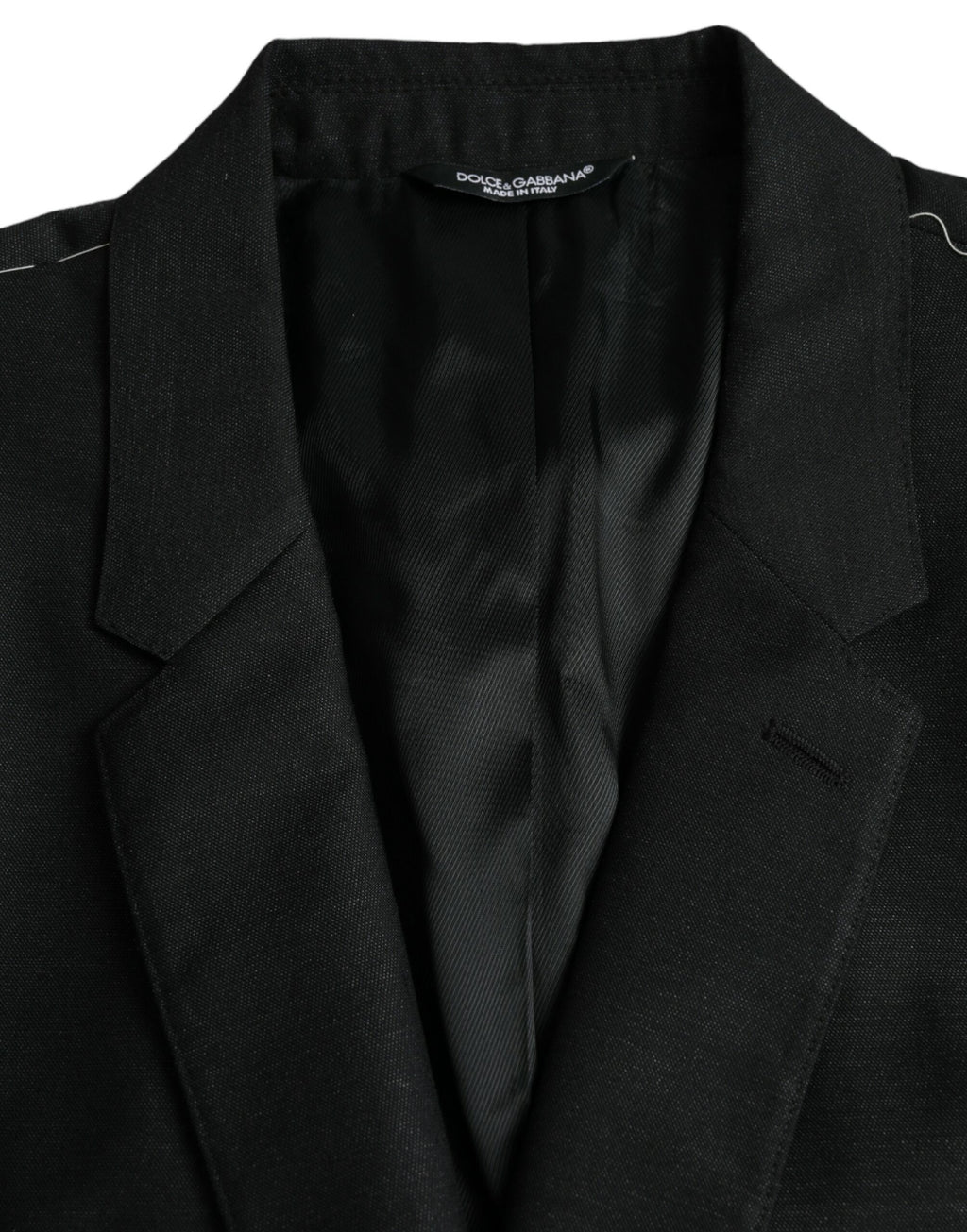 Dolce & Gabbana Dark Gray Wool Notch SingleBreasted Coat Blazer