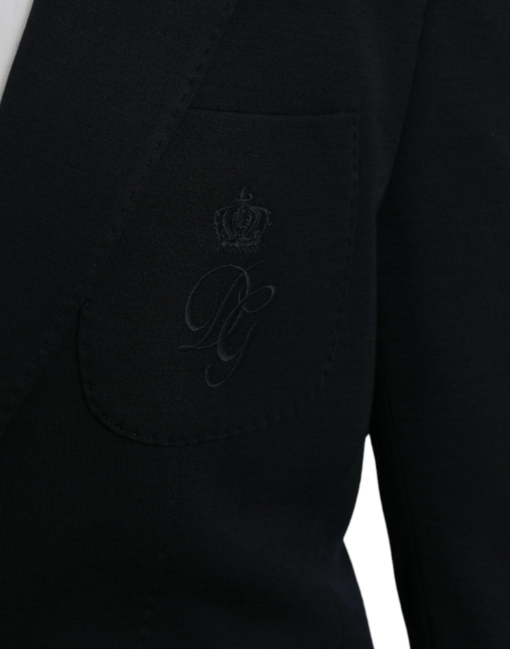 Dolce & Gabbana Dark Blue Wool Notch Single Breasted Coat Blazer