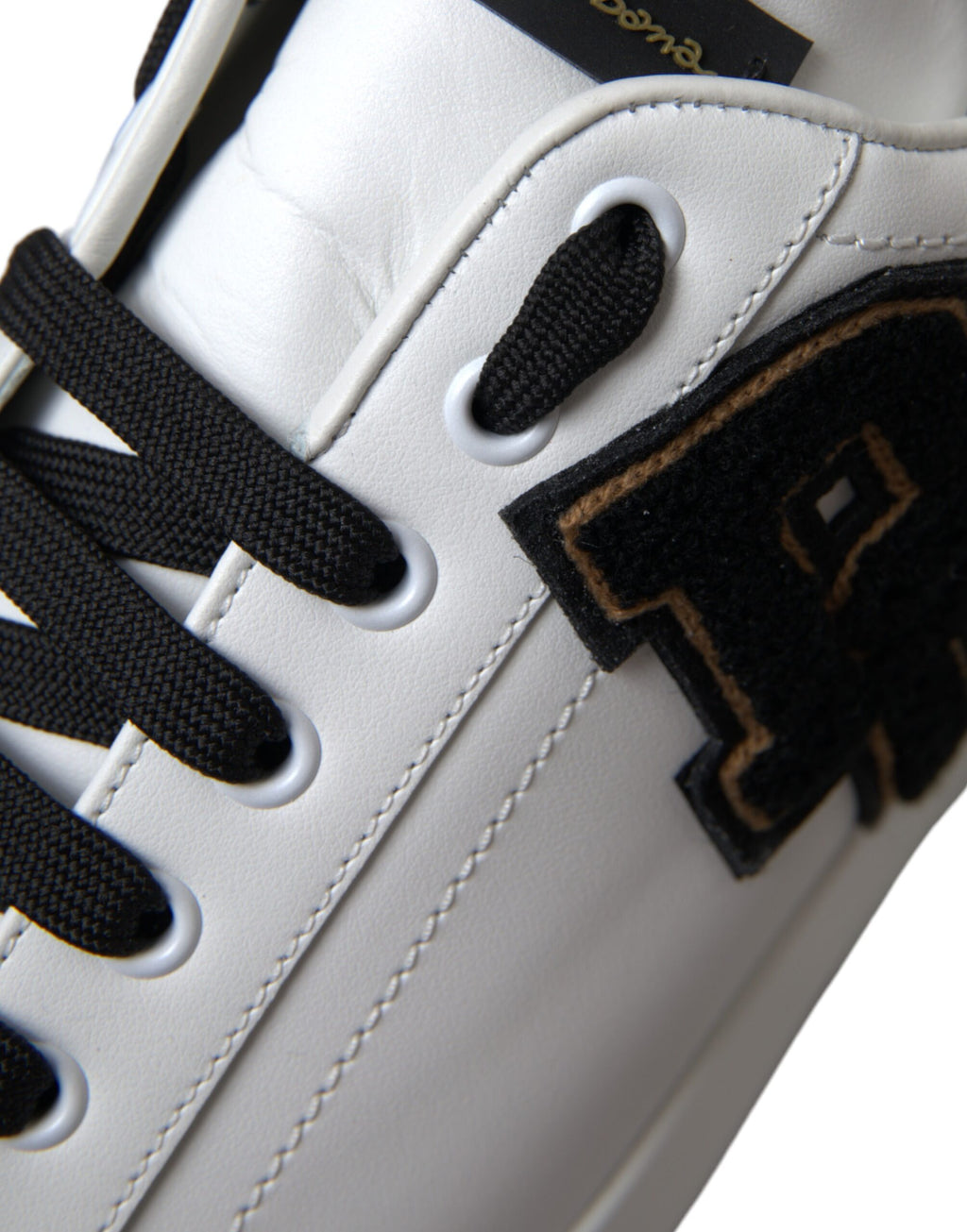 Dolce & Gabbana White Leather DG Logo Casual Low Top Sneakers Shoes