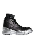 Dolce & Gabbana Black Nylon Galileo High Top Sneakers Shoes