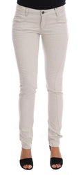 Costume National White Cotton Stretch Slim Jeans