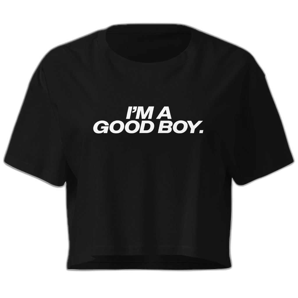 I'm A Good Boy Crop Top Crop Top (Women's Cut - Size Up)