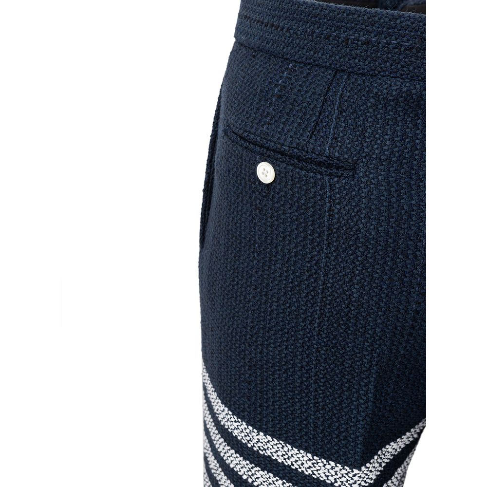 Thom Browne Blue Marabou Casual Pants