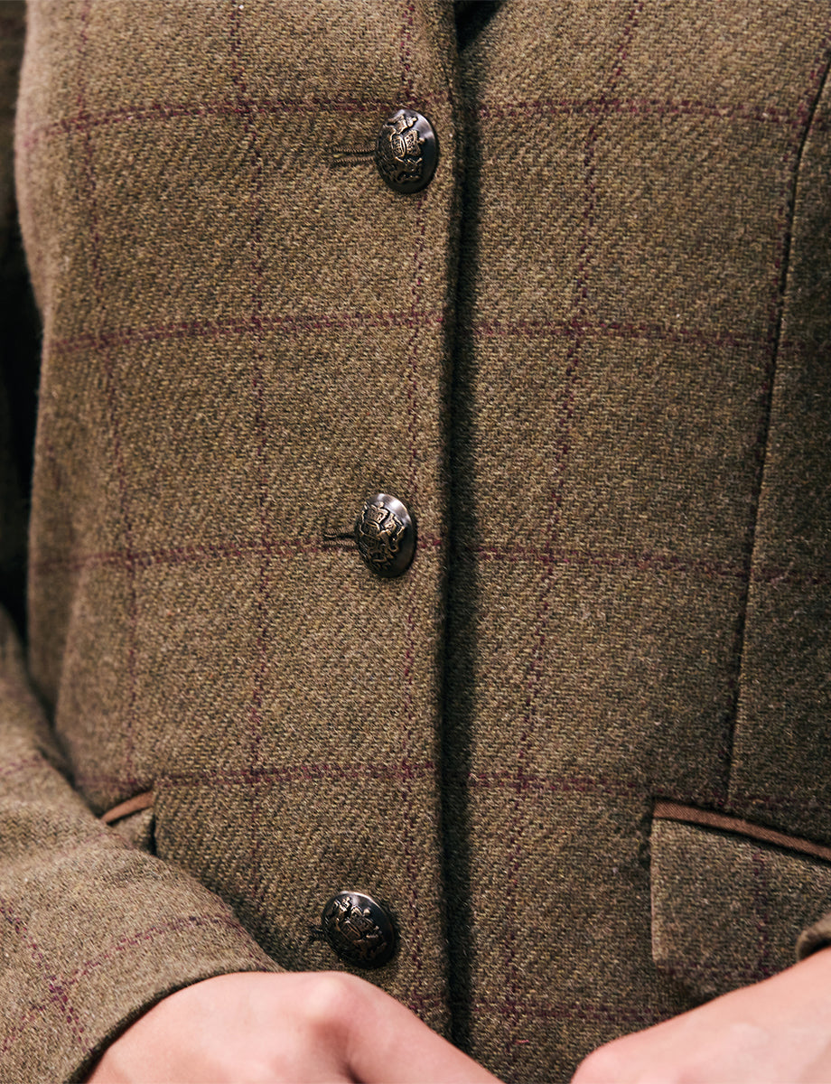 Dublin Albany Tweed Suede Collar Tailored Jacket