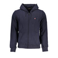 Napapijri Blue Cotton Men Sweater with Hood