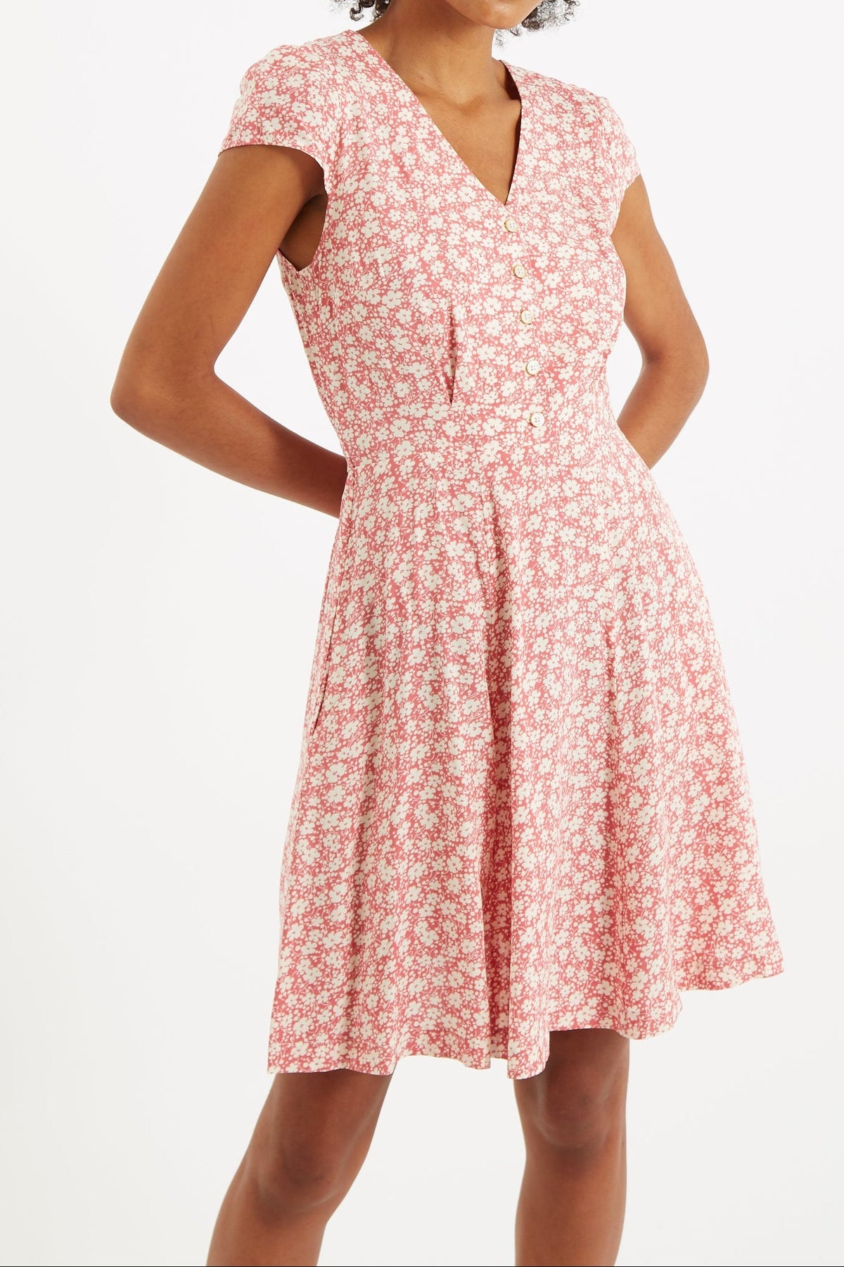 Cathleen Mini Periwinkle Tea Dress