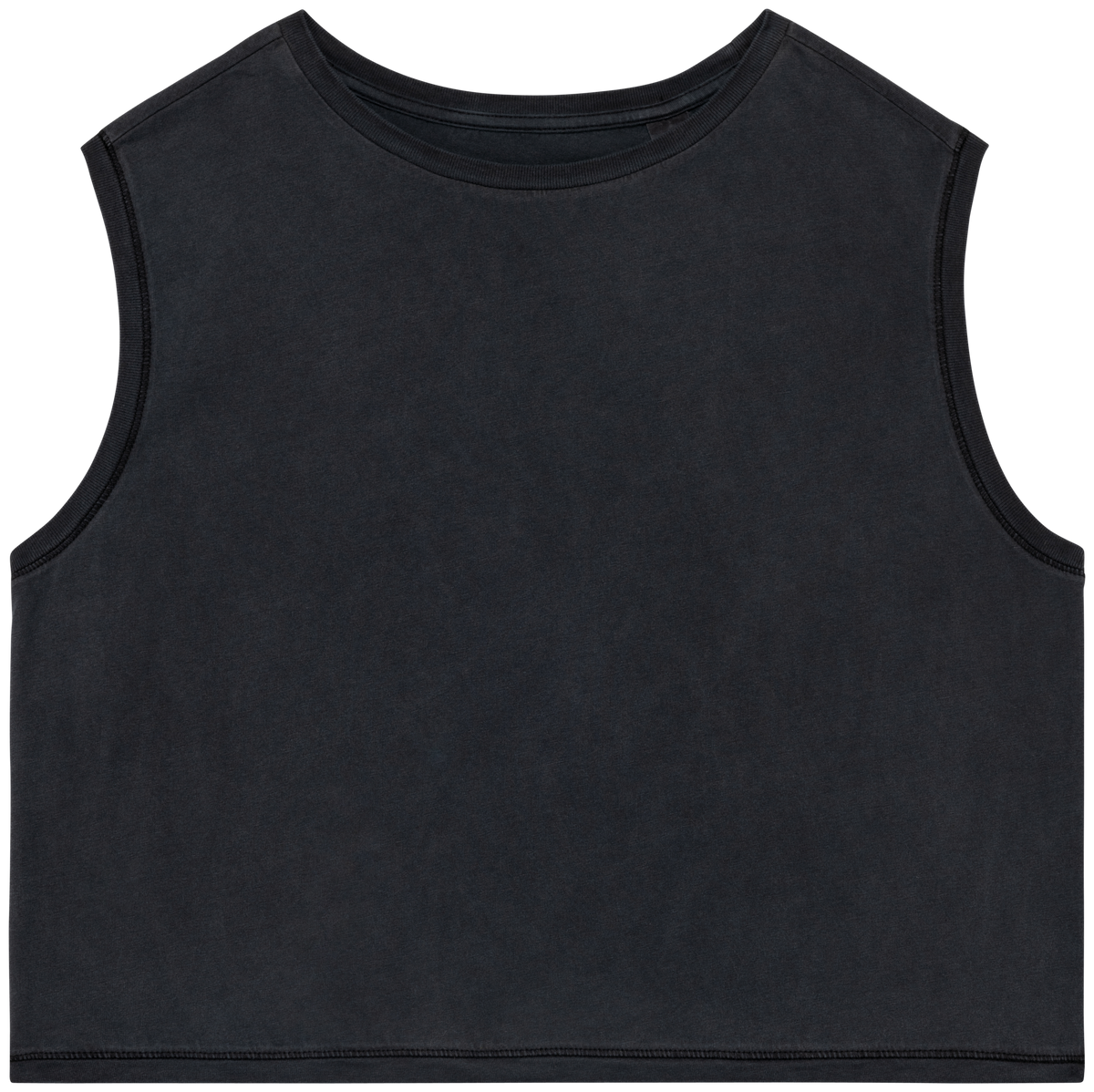 Organic Faded Cropped Tank Top: Womens