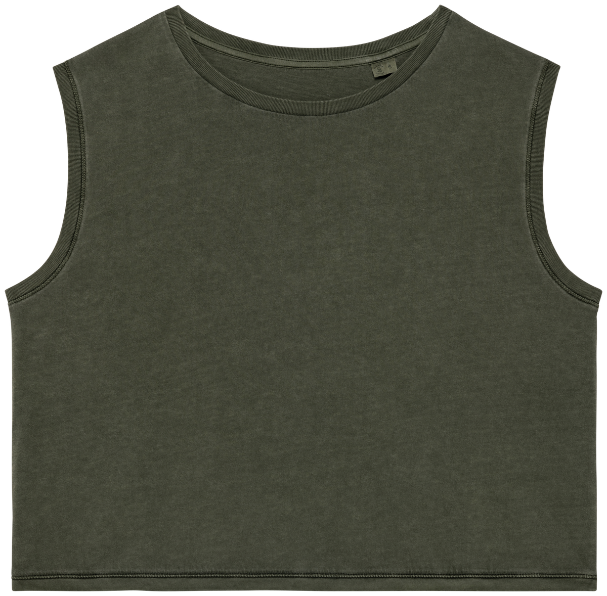 Organic Faded Cropped Tank Top: Womens