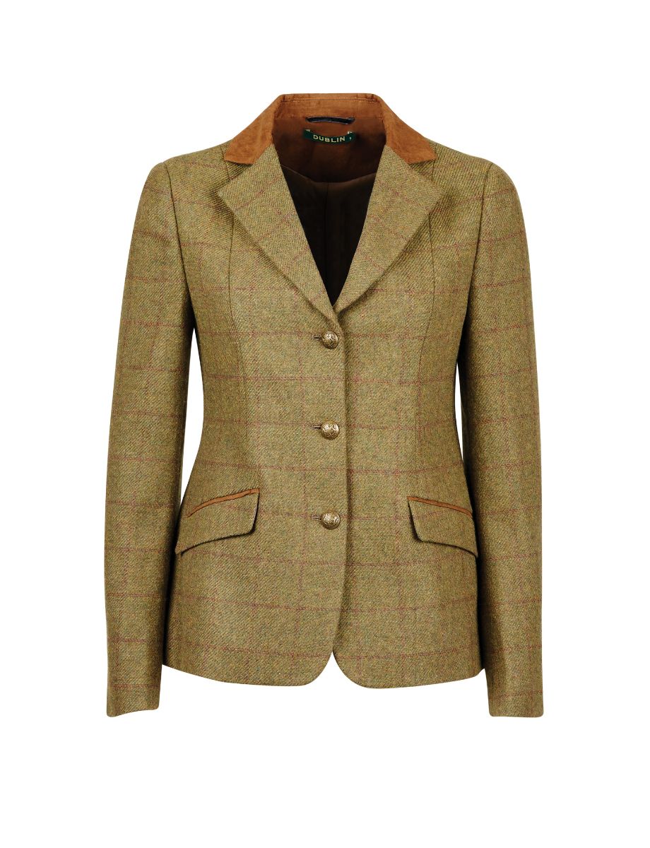 Dublin Albany Tweed Suede Collar Tailored Jacket