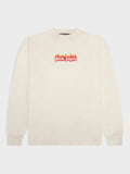 Palm Angels Burning Logo Classic Long Sleeve Shirt White