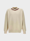 Palm Angels Seasonal Logo Crewneck White Red