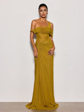 Urixa One Shoulder Ruched Maxi Dress