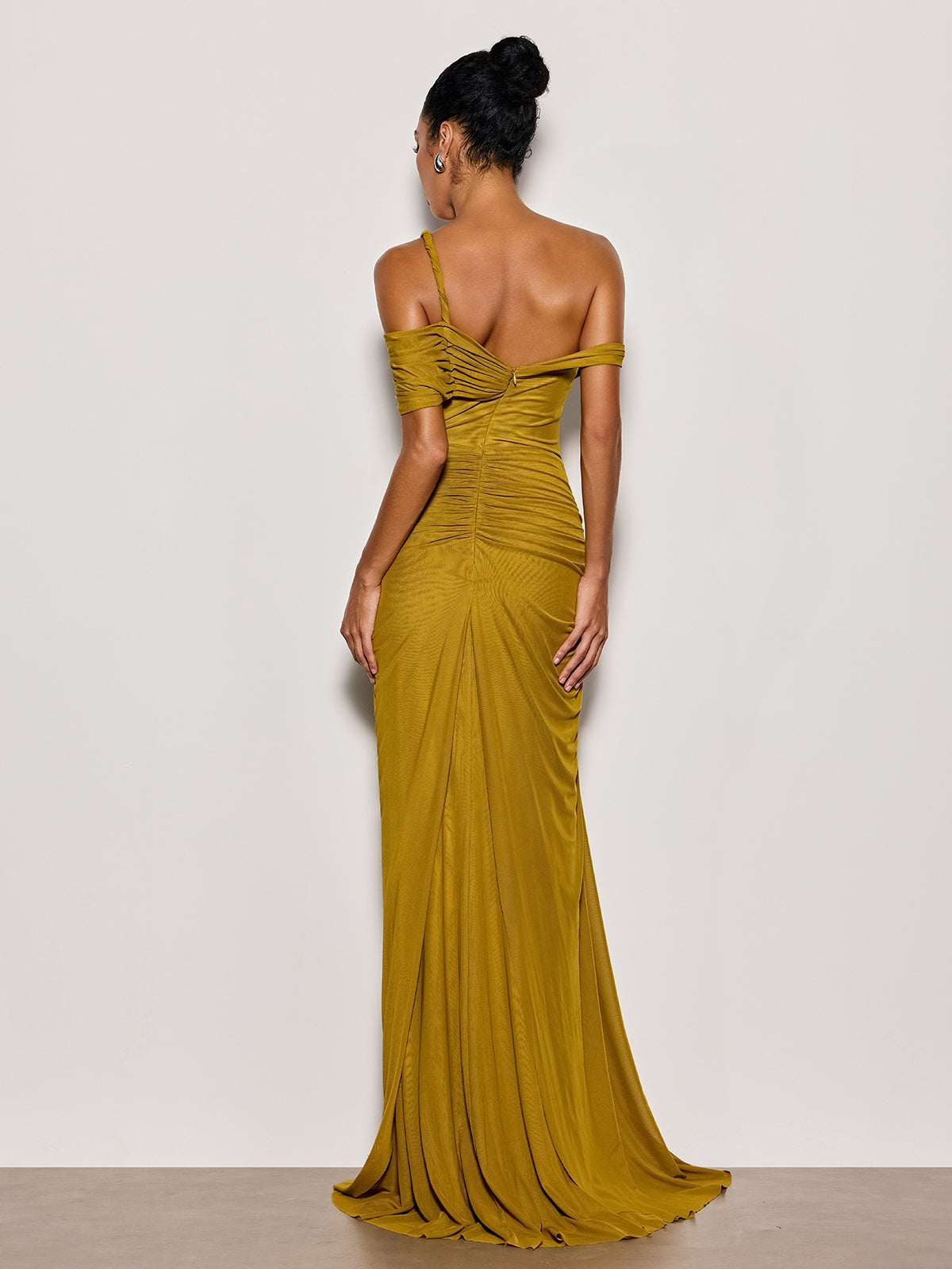 Urixa One Shoulder Ruched Maxi Dress
